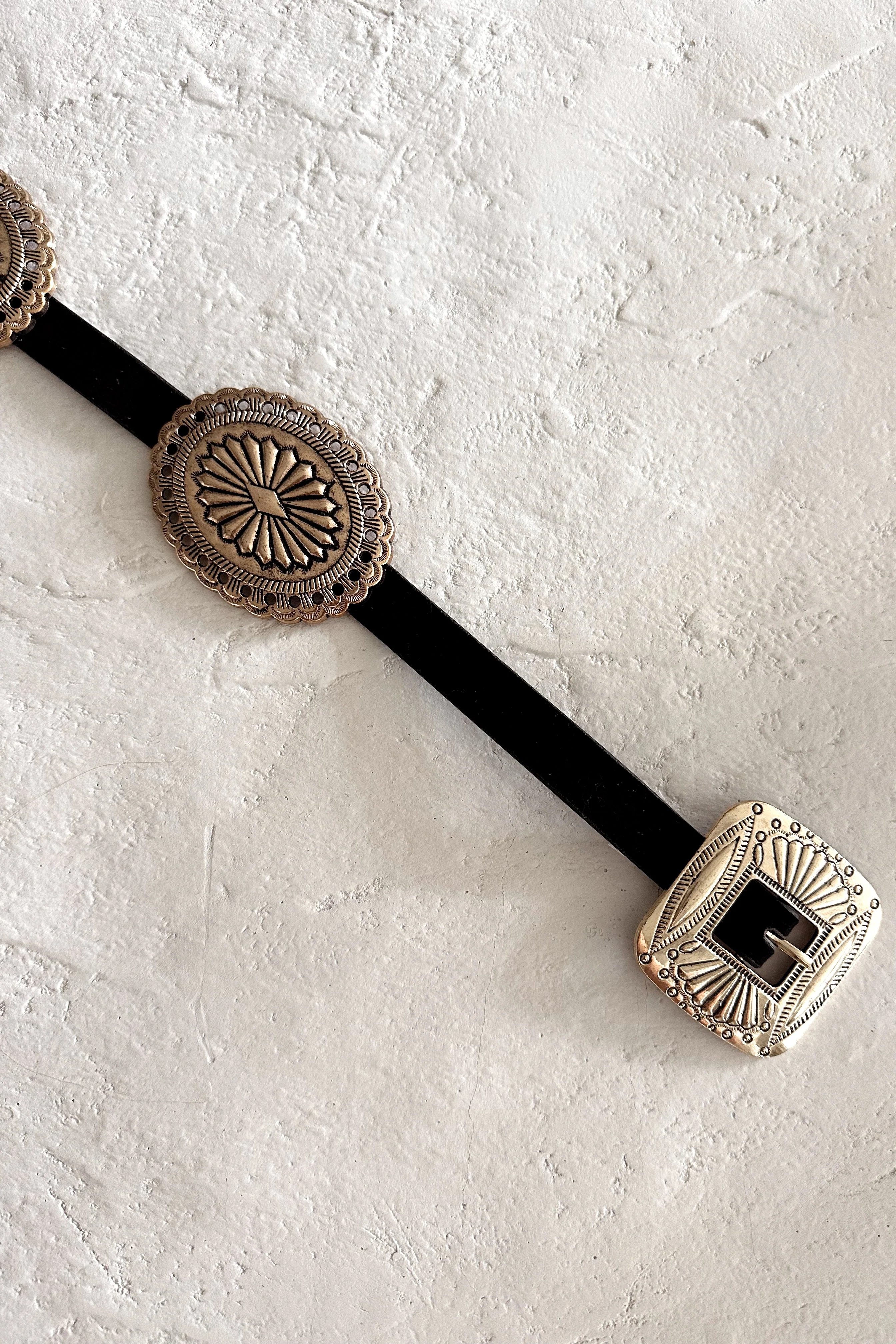 Amora Gold & Black Western Medallions Belt - Image 2