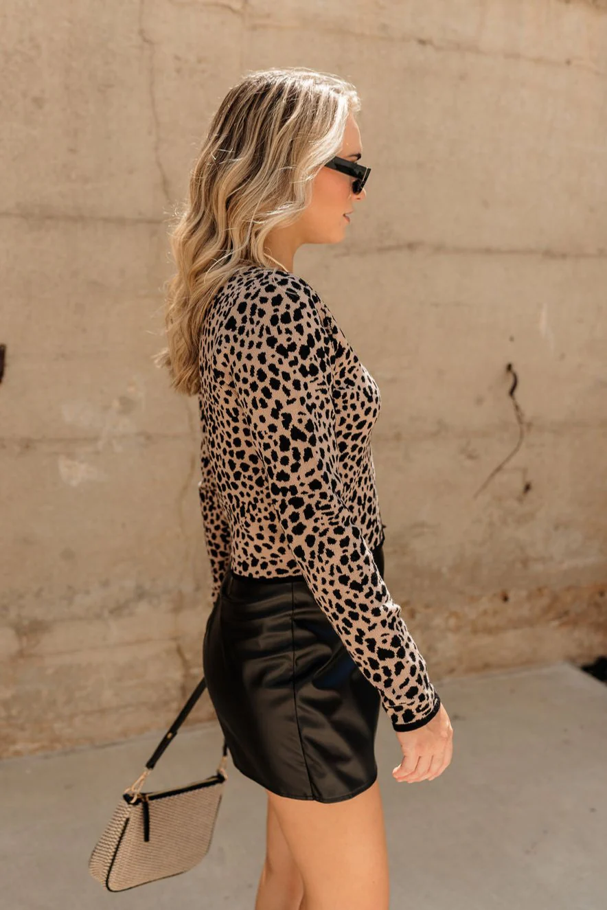 Analise Cheetah Print Sweater Set - Image 8