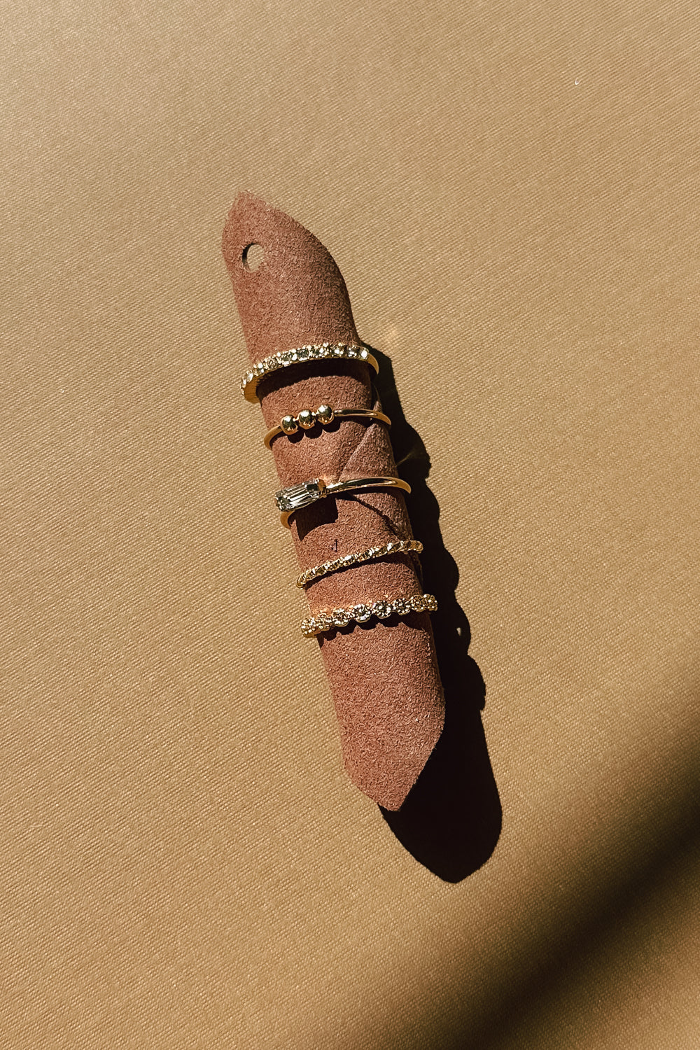 Analise Gold & Rhinestone Ring Set - Image 3