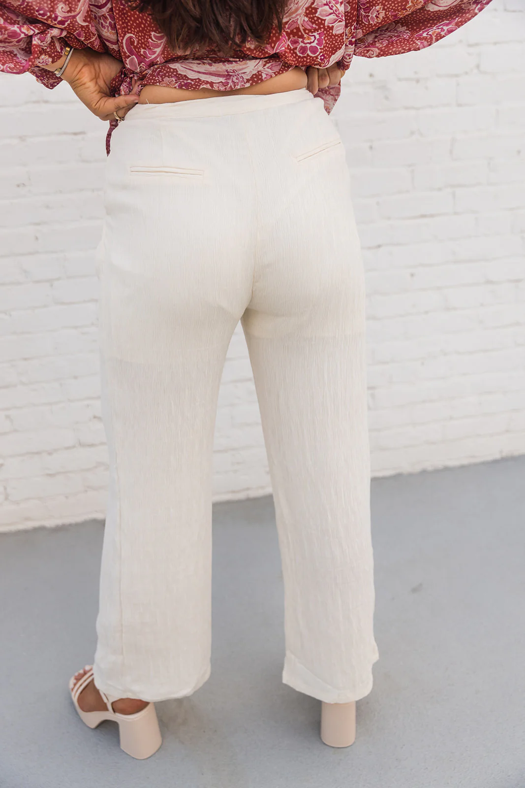 Anastasia Cream Wide Leg Pants - Image 4