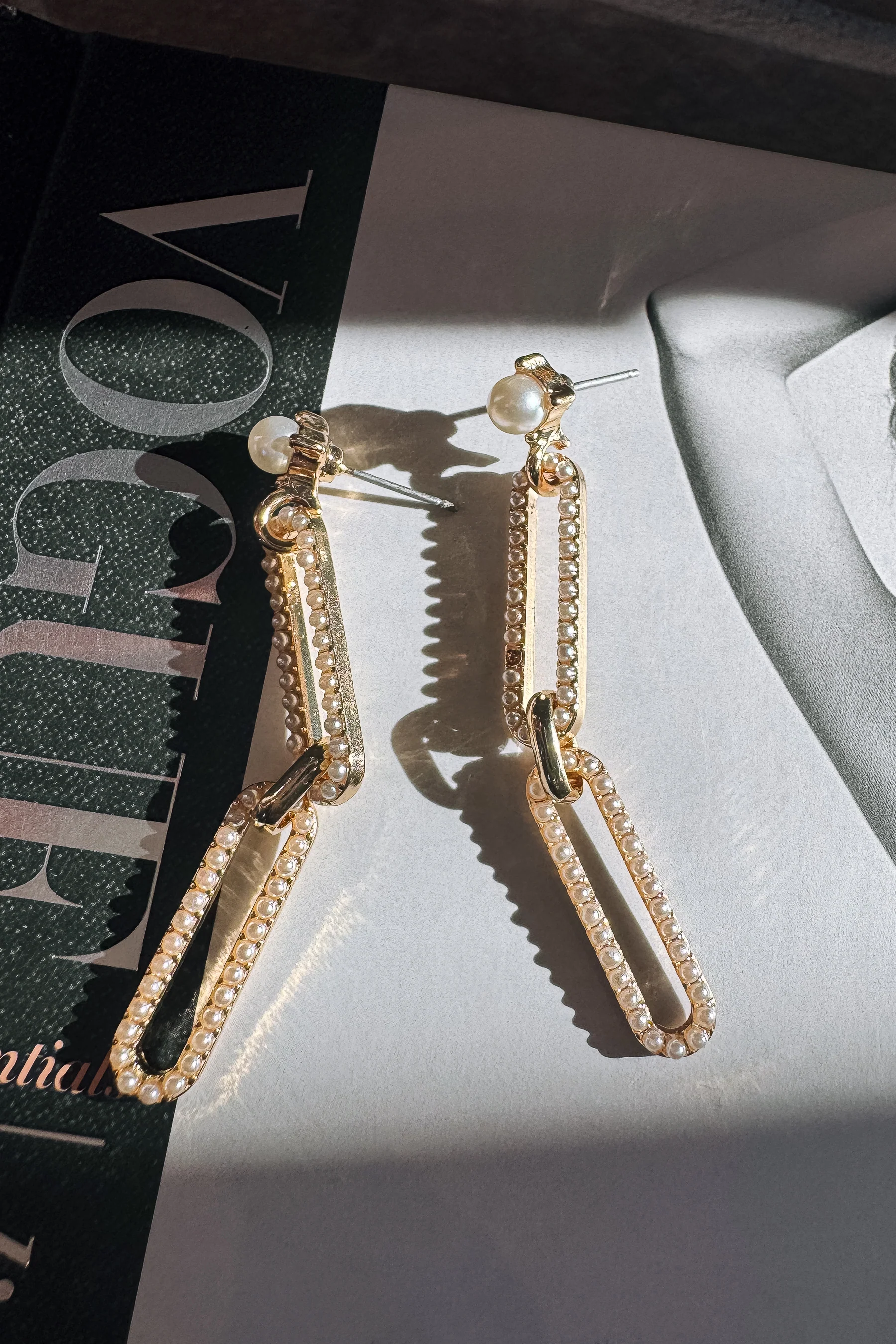 Anaya Pearl Chain Dangle Earring