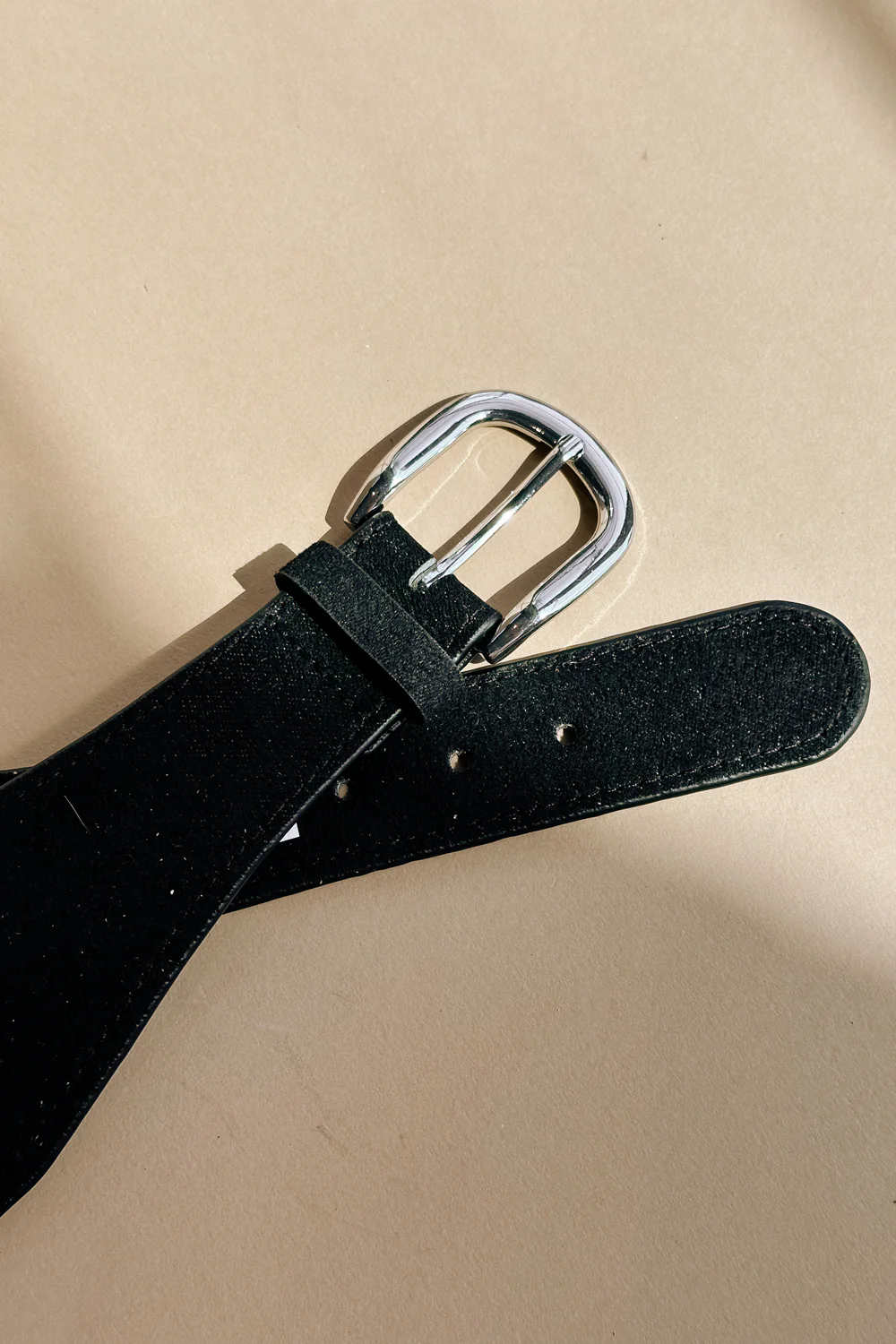 Andie Black and Silver Studs Adjustable Belt - Image 3