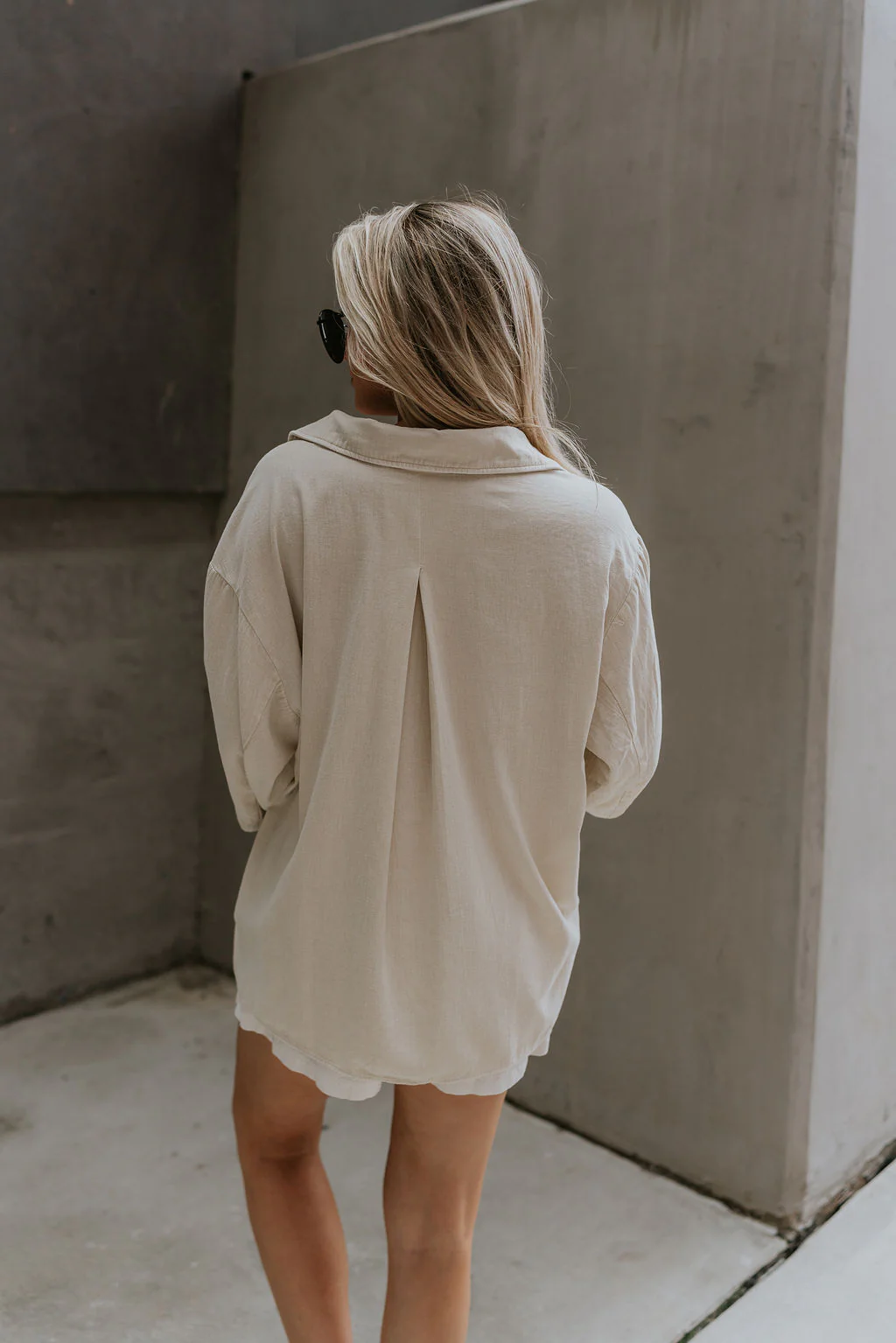 Andrea Ecru Button-Up Top - Image 9