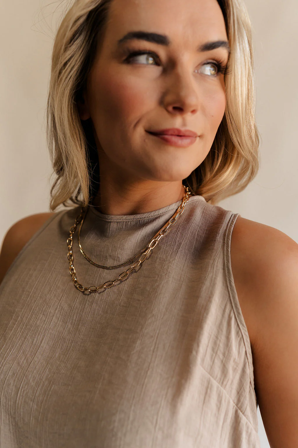 Annalise Gold Chain Layered Necklace