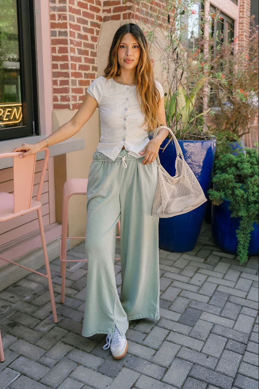 Annie Heather Grey Button-Up Top - Image 8