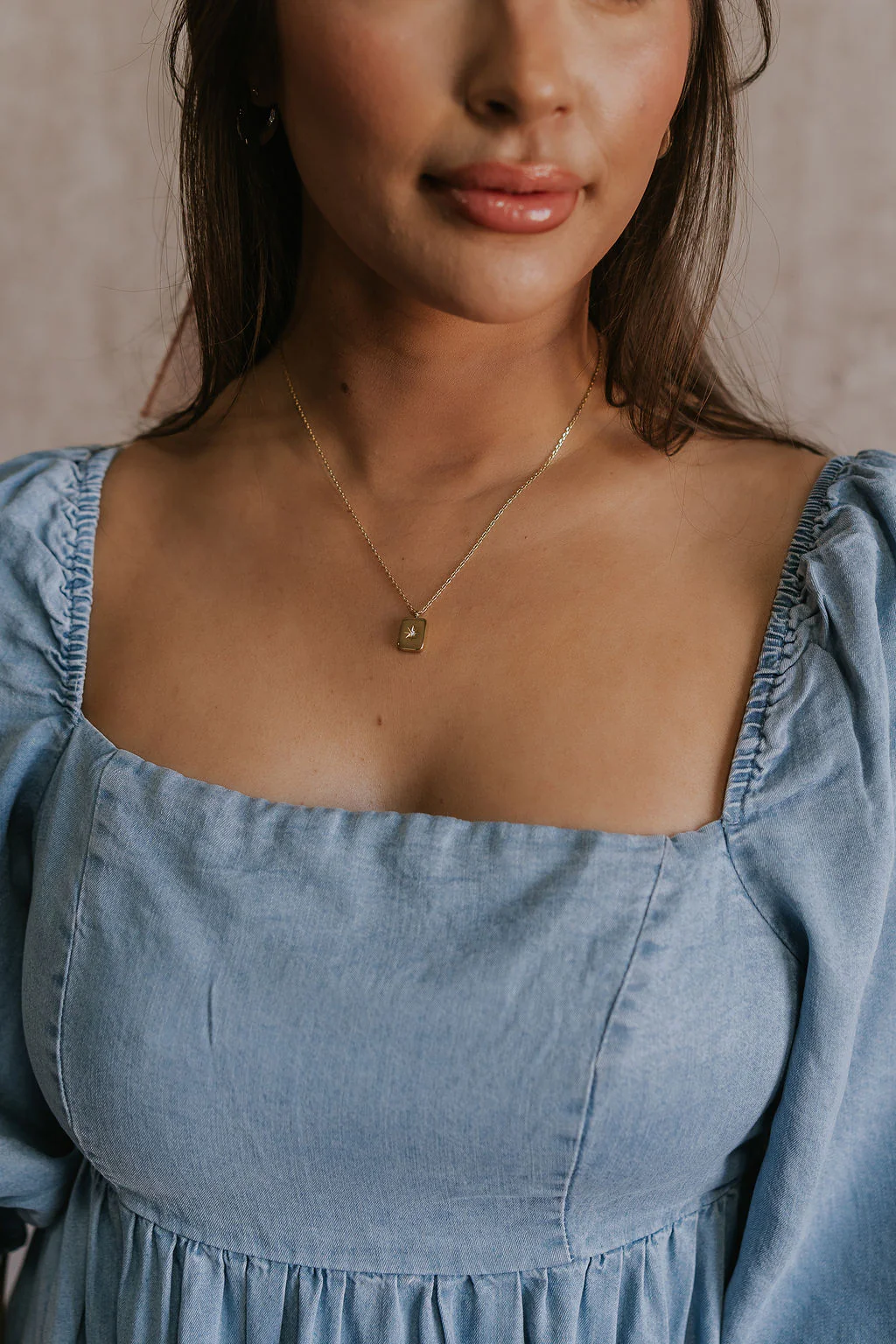 Arabella Gold Starburst Rhinestone Medallion Necklace