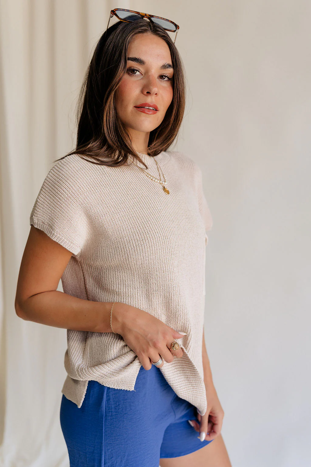 Arana Short Sleeve Pocket Sweater - Image 3