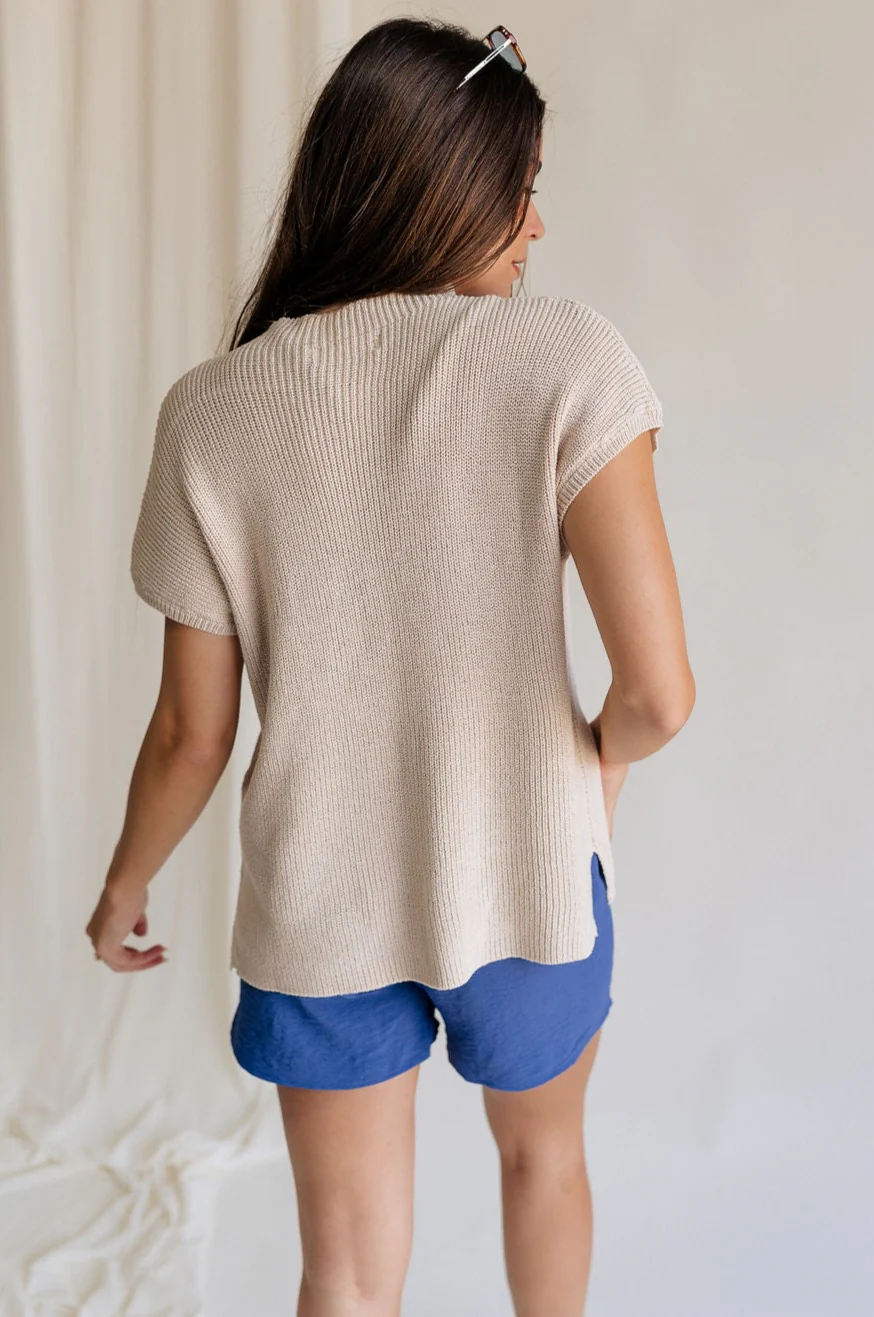 Arana Short Sleeve Pocket Sweater - Image 4
