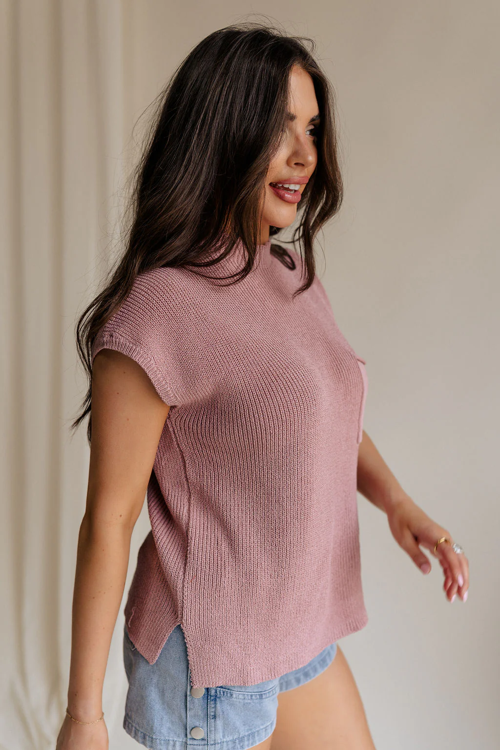 Arana Short Sleeve Pocket Sweater - Image 7