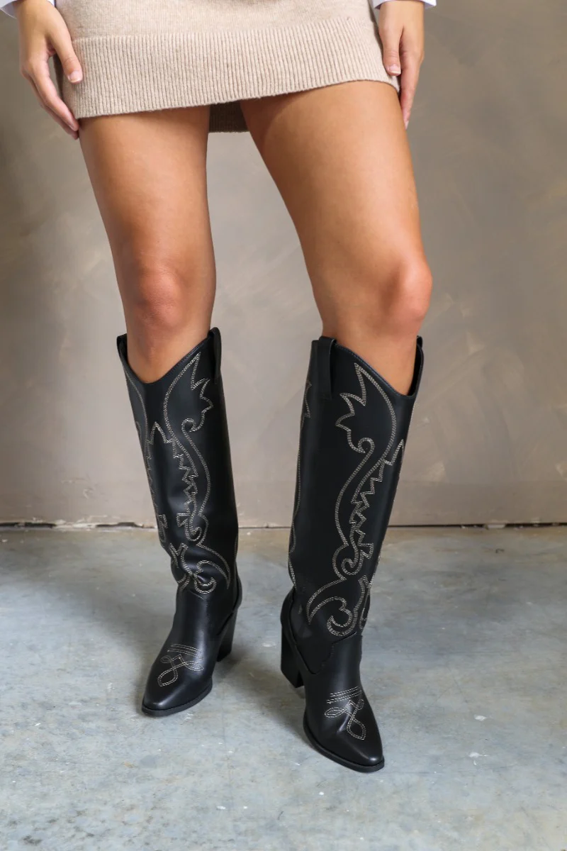 Arcadia Black Western Boots - Image 2