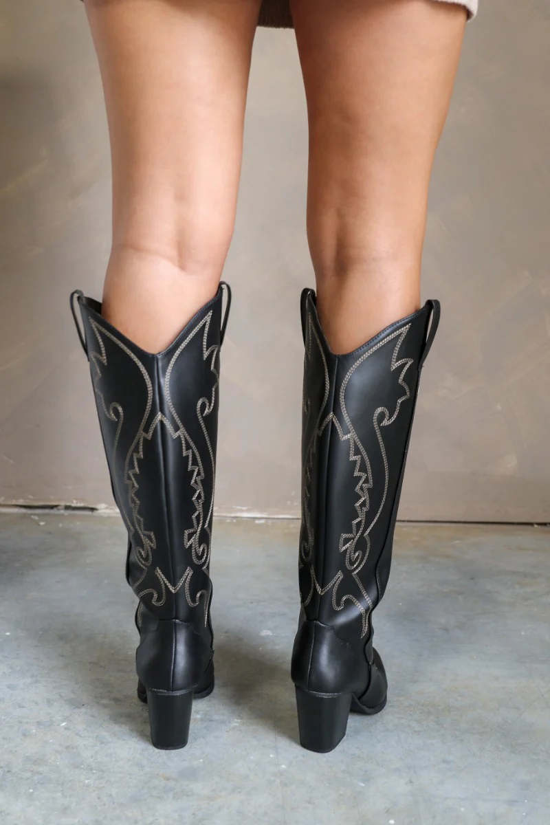 Arcadia Black Western Boots - Image 4