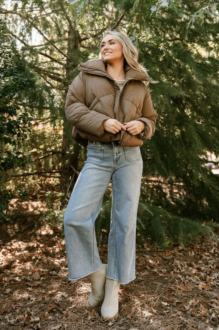 Arden Brown Puffer Jacket - Image 4