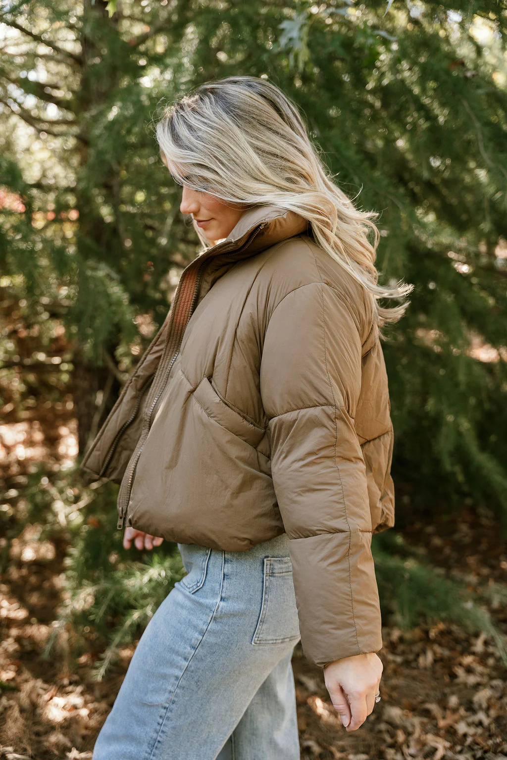 Arden Brown Puffer Jacket - Image 5