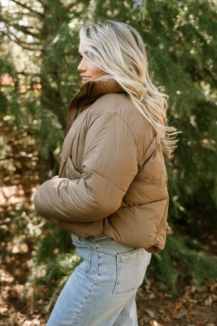 Arden Brown Puffer Jacket - Image 6
