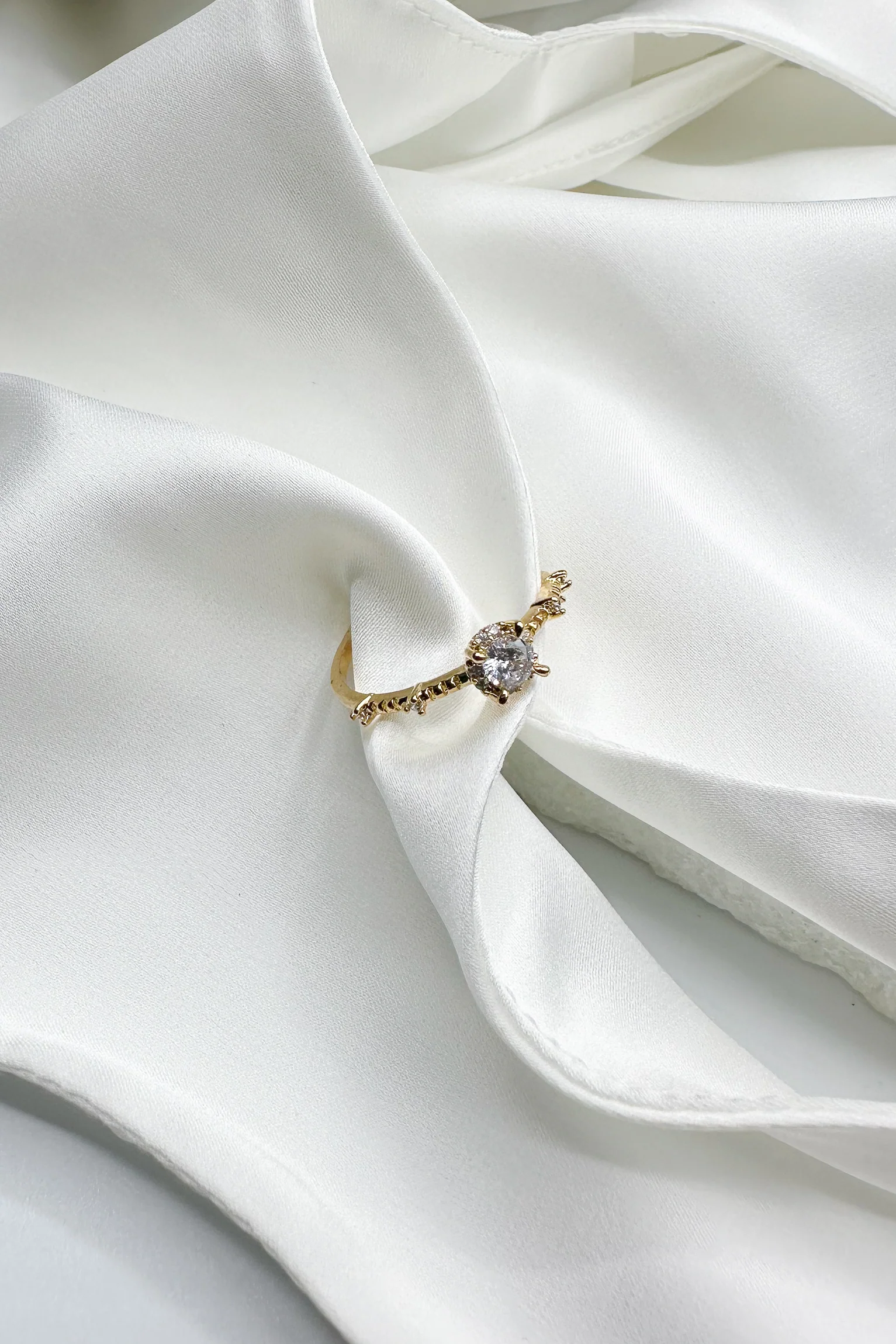 Arella Gold Rhinestone Ring