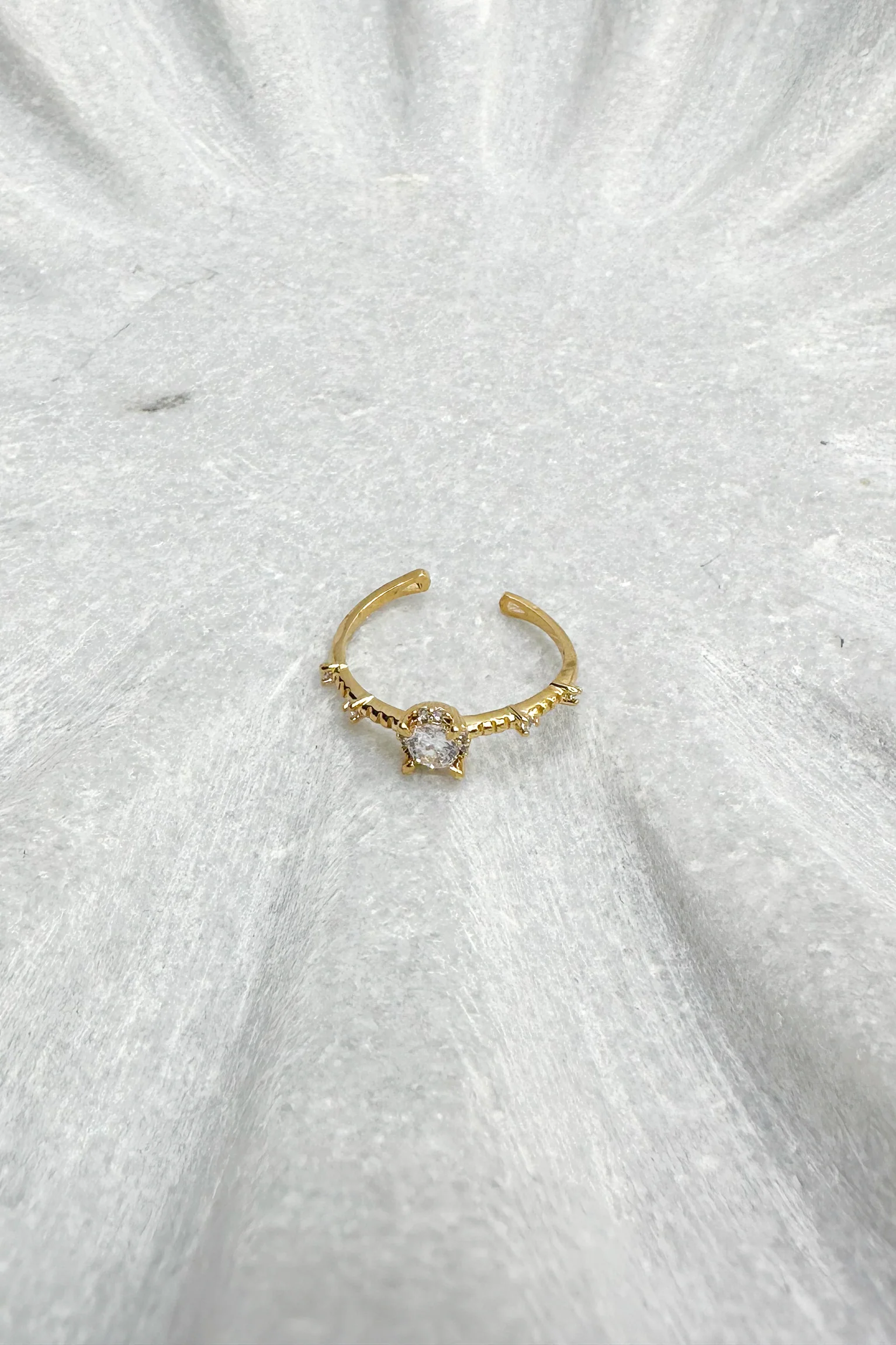 Arella Gold Rhinestone Ring - Image 2