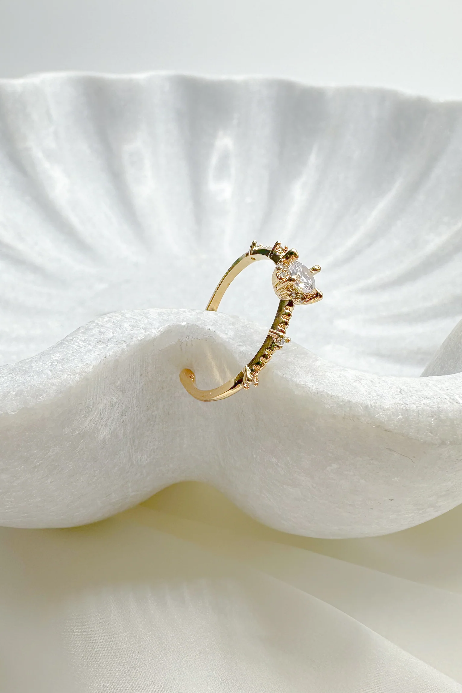 Arella Gold Rhinestone Ring - Image 3