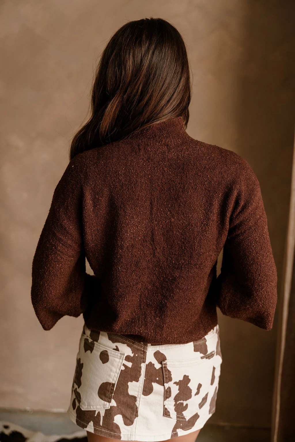 Arya Brown High Neck Sweater - Image 4