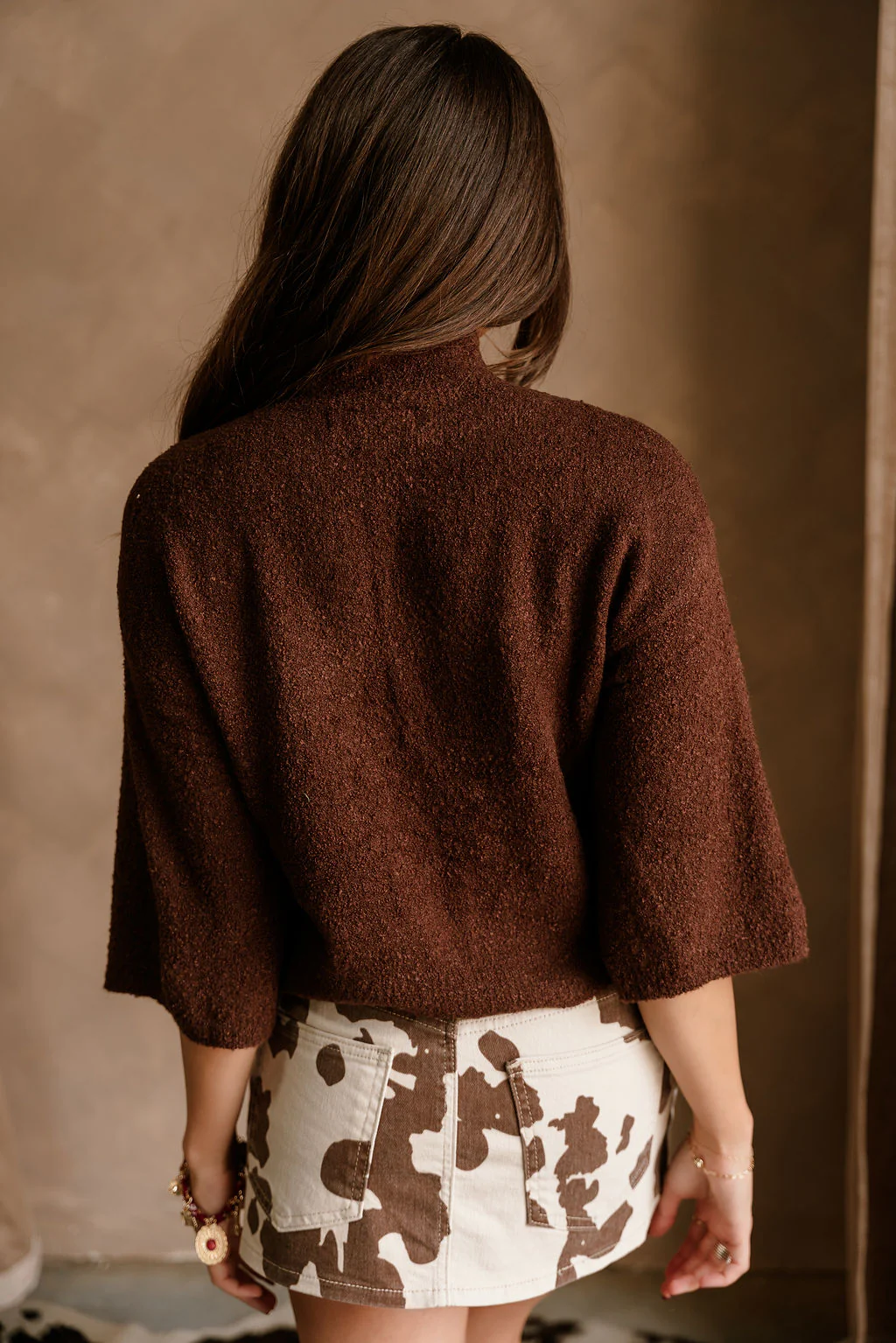 Arya Brown High Neck Sweater - Image 6