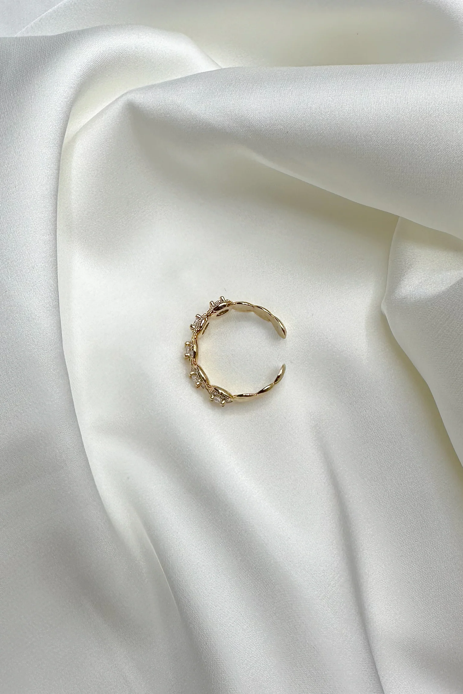 Arya Gold Rhinestone Medallions Ring - Image 2