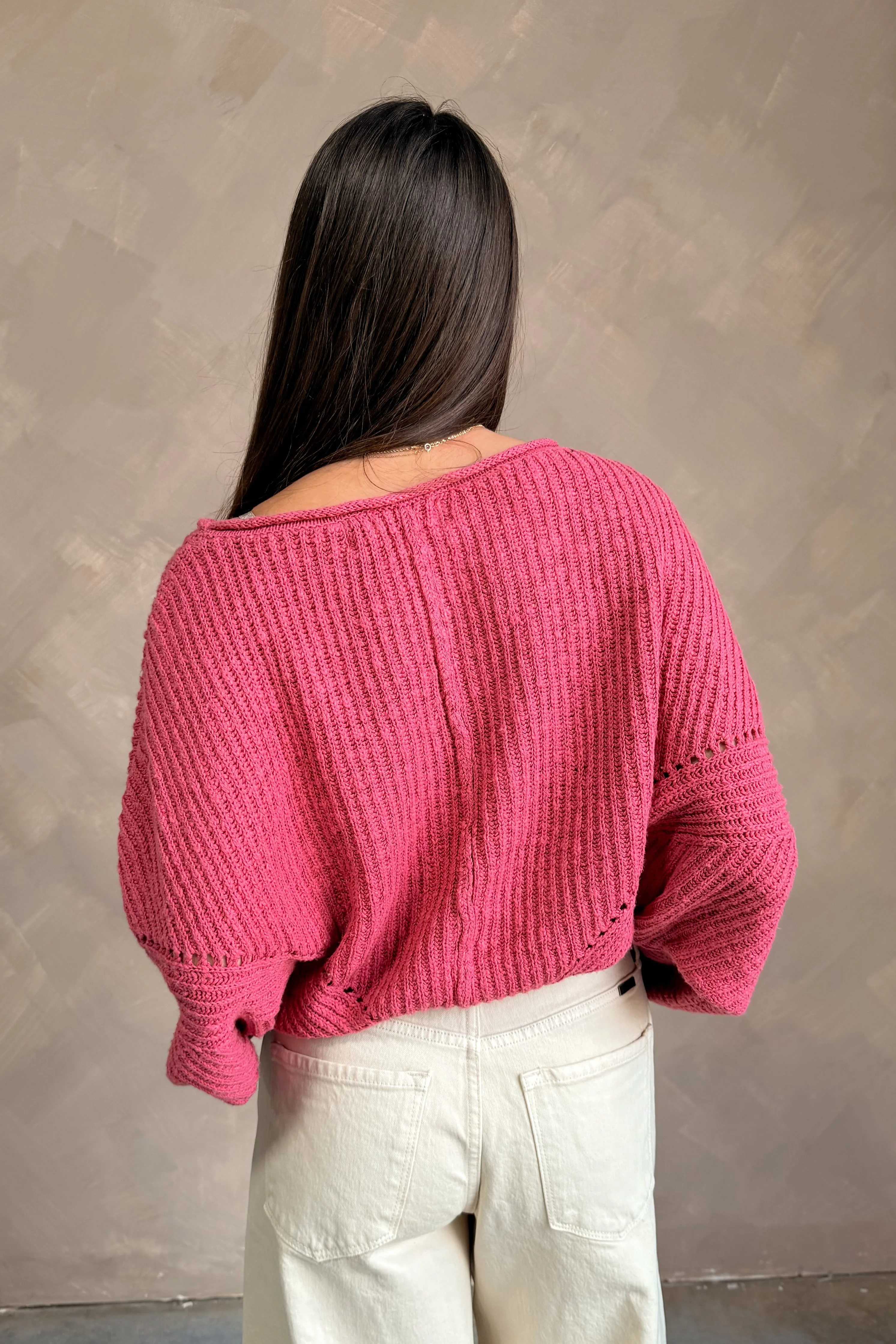 Ashley Rose Pink Knit Sweater - Image 10