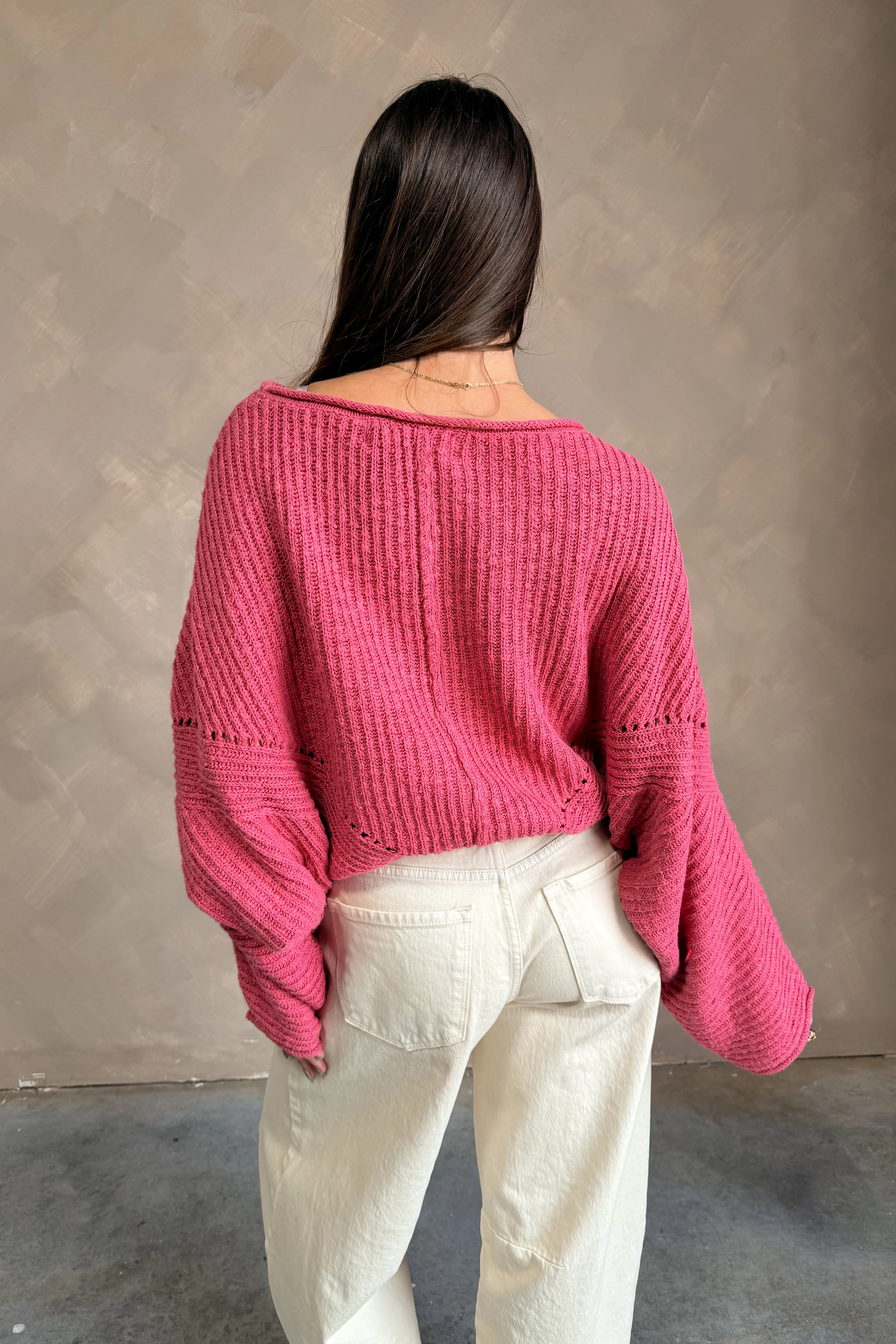 Ashley Rose Pink Knit Sweater - Image 9