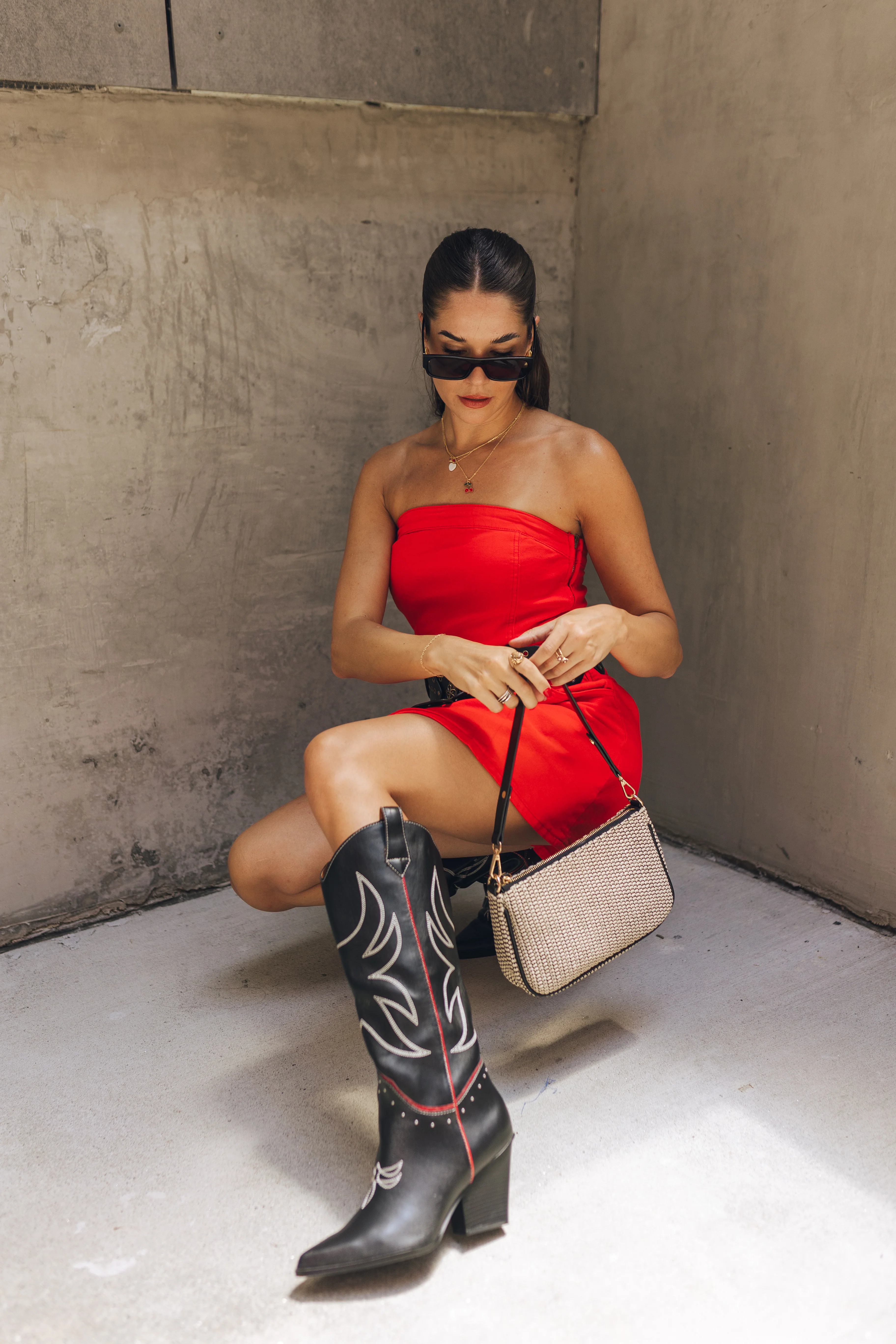 Ashton Black Western Boots