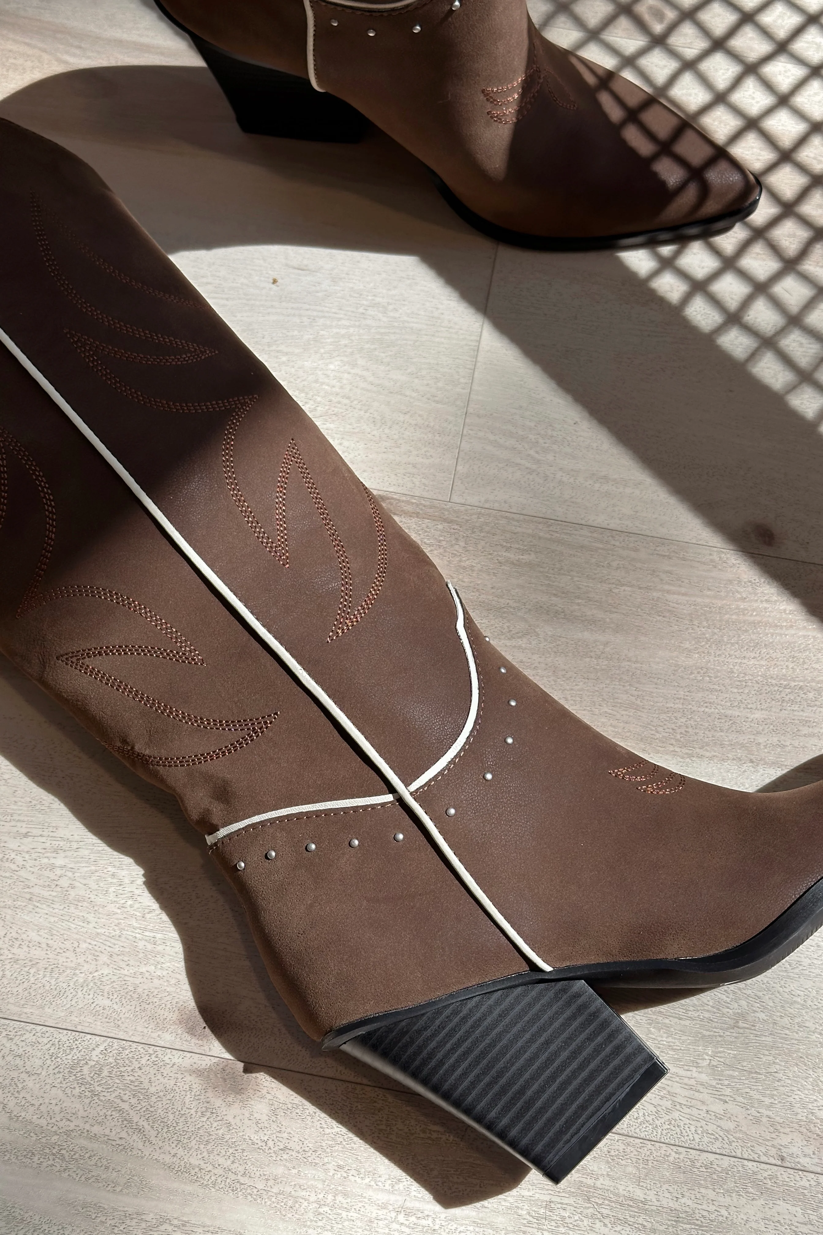 Ashton Coffee Western Boots - Image 4