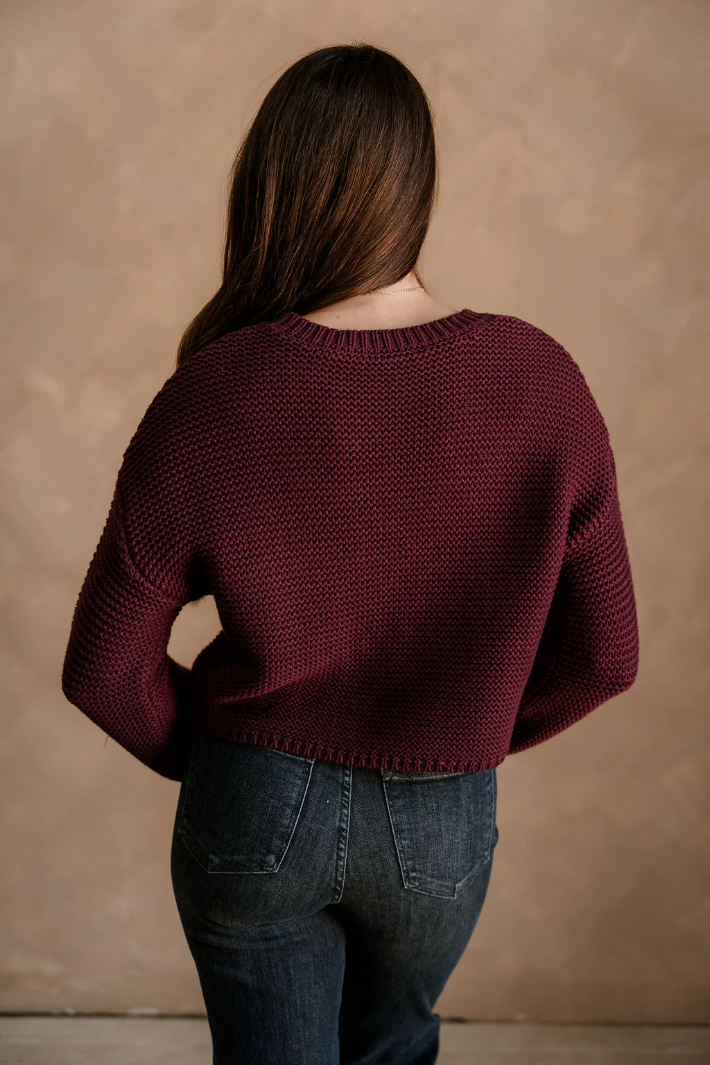 Ashton Purple Knit Cropped Sweater - Image 7