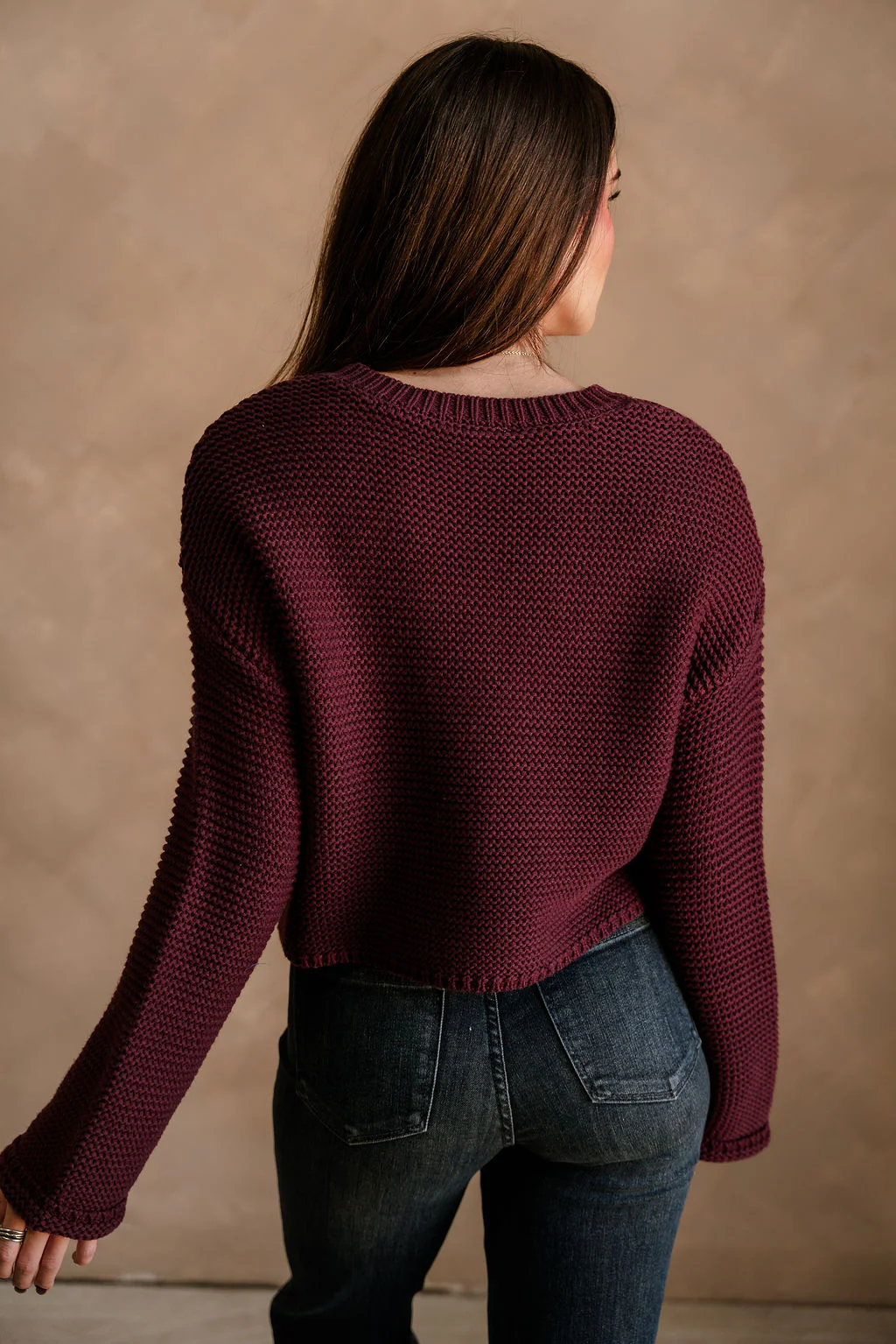 Ashton Purple Knit Cropped Sweater - Image 8