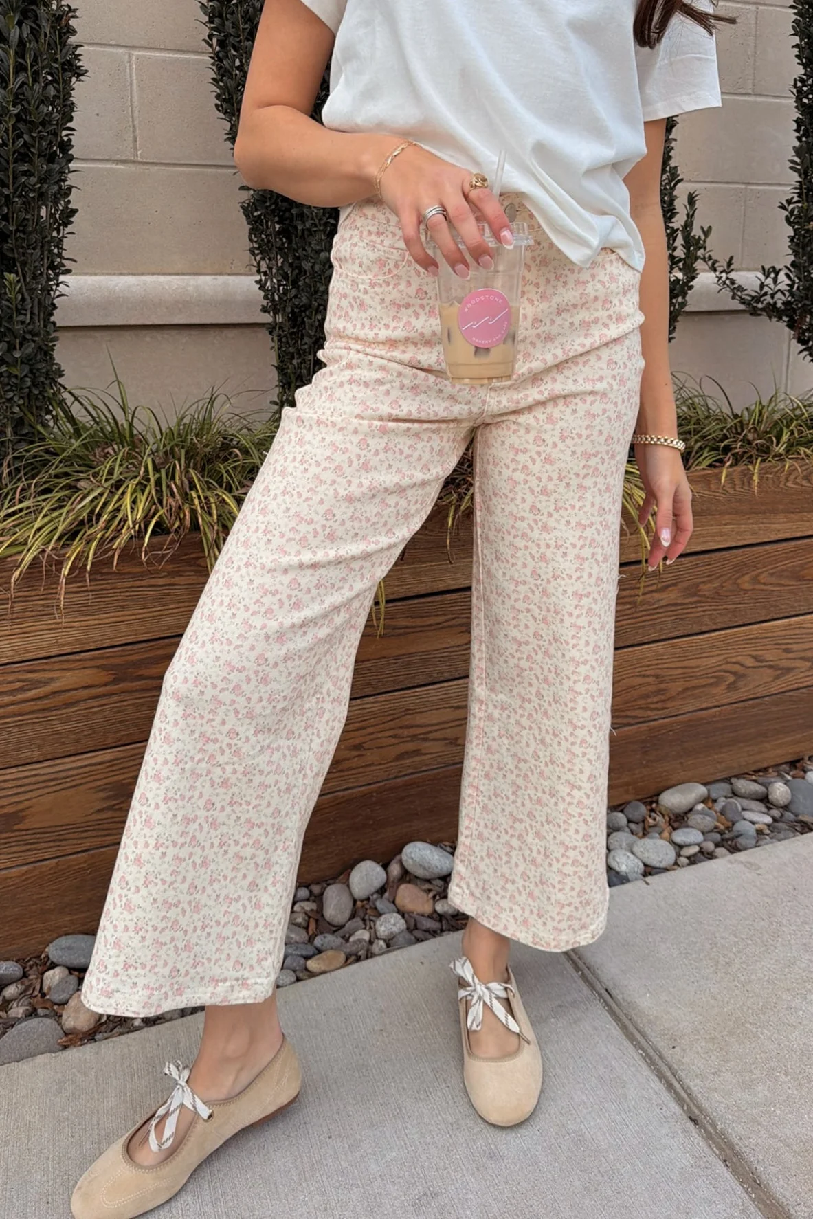 Ashtyn Cream & Pink Floral Pants
