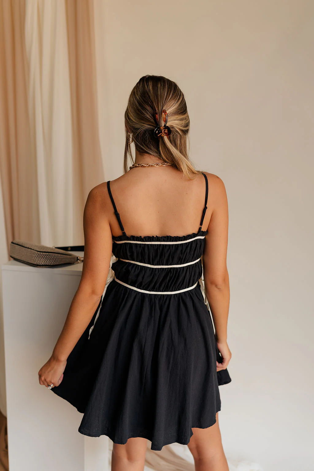 Aspen Black Mini Dress - Image 4