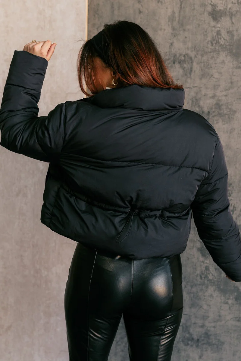 Aspen Black Puffer Long Sleeve Jacket - Image 10