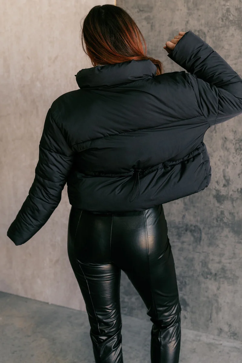 Aspen Black Puffer Long Sleeve Jacket - Image 11