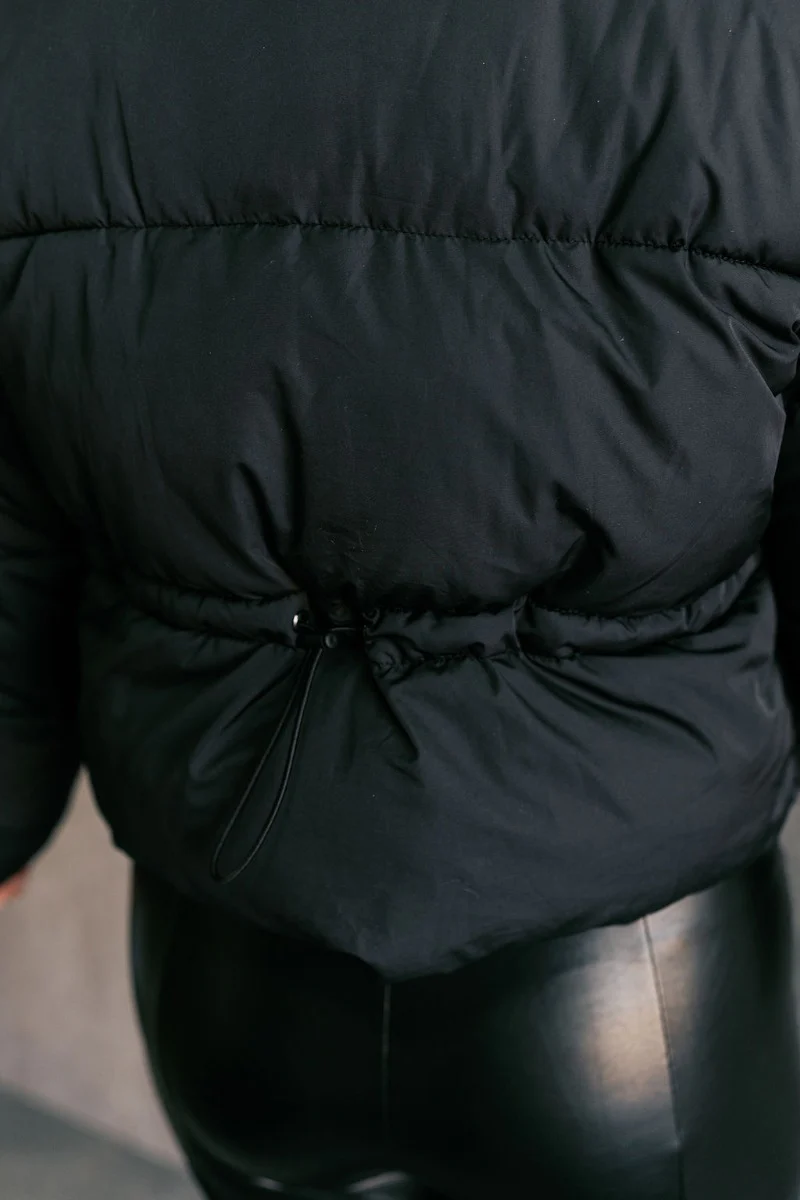 Aspen Black Puffer Long Sleeve Jacket - Image 8