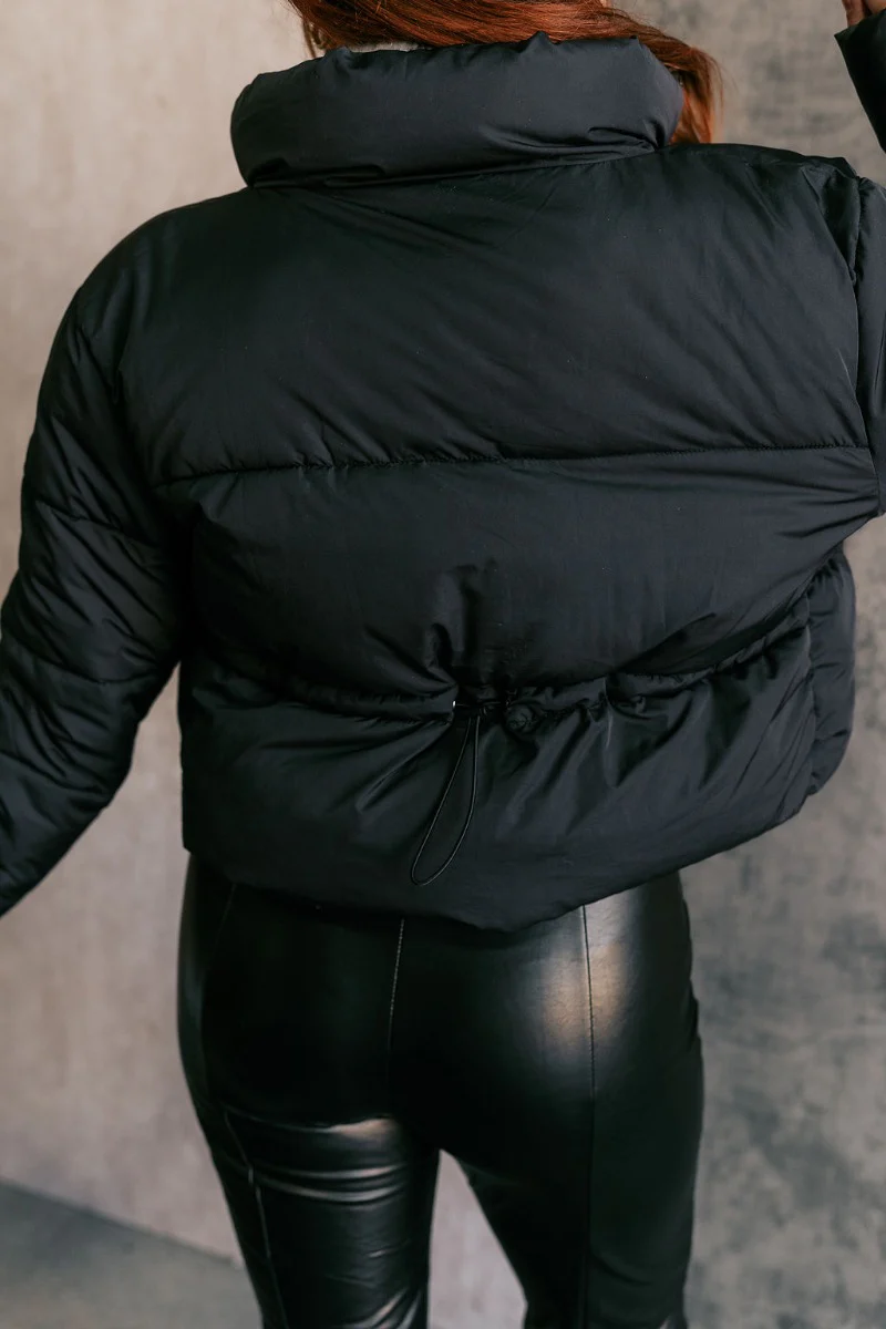 Aspen Black Puffer Long Sleeve Jacket - Image 9