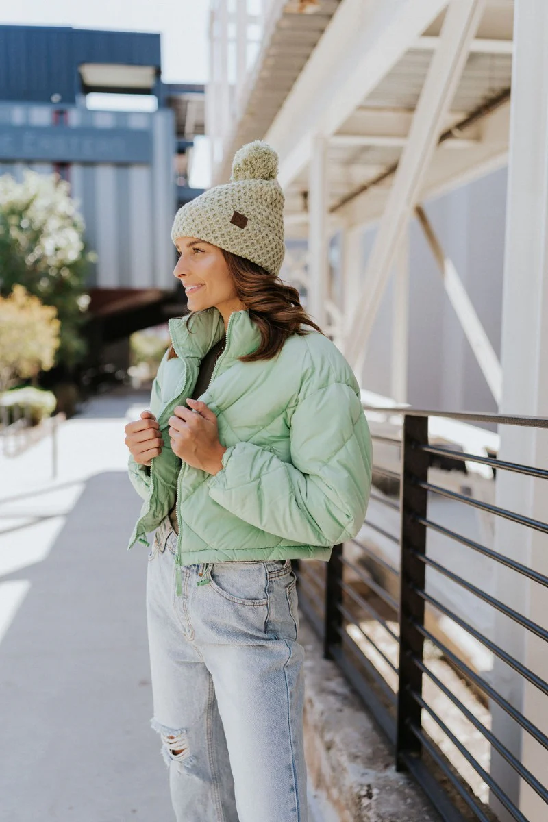 Aspen Puffer Jacket in Green - Image 4