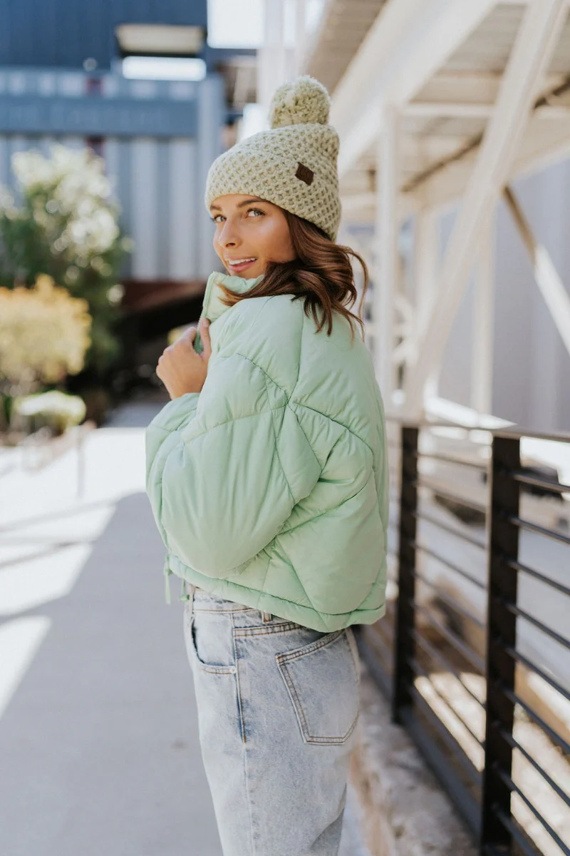 Aspen Puffer Jacket in Green - Image 5