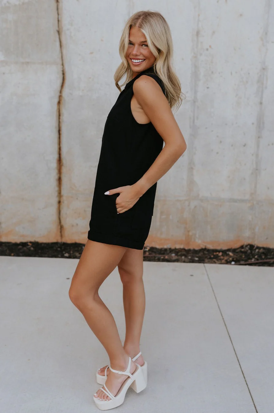 Athena Front Zip-Up Halter Romper - Image 7