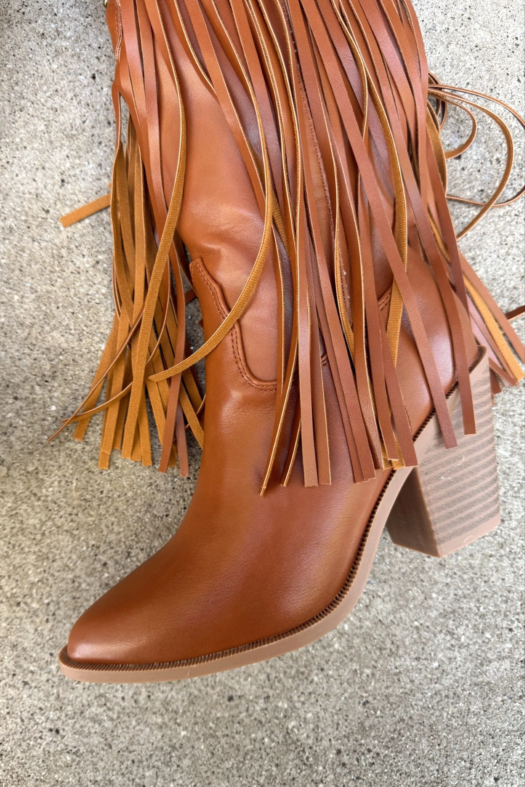 Aubrey Brown Fringe Western Tall Boot - Image 12