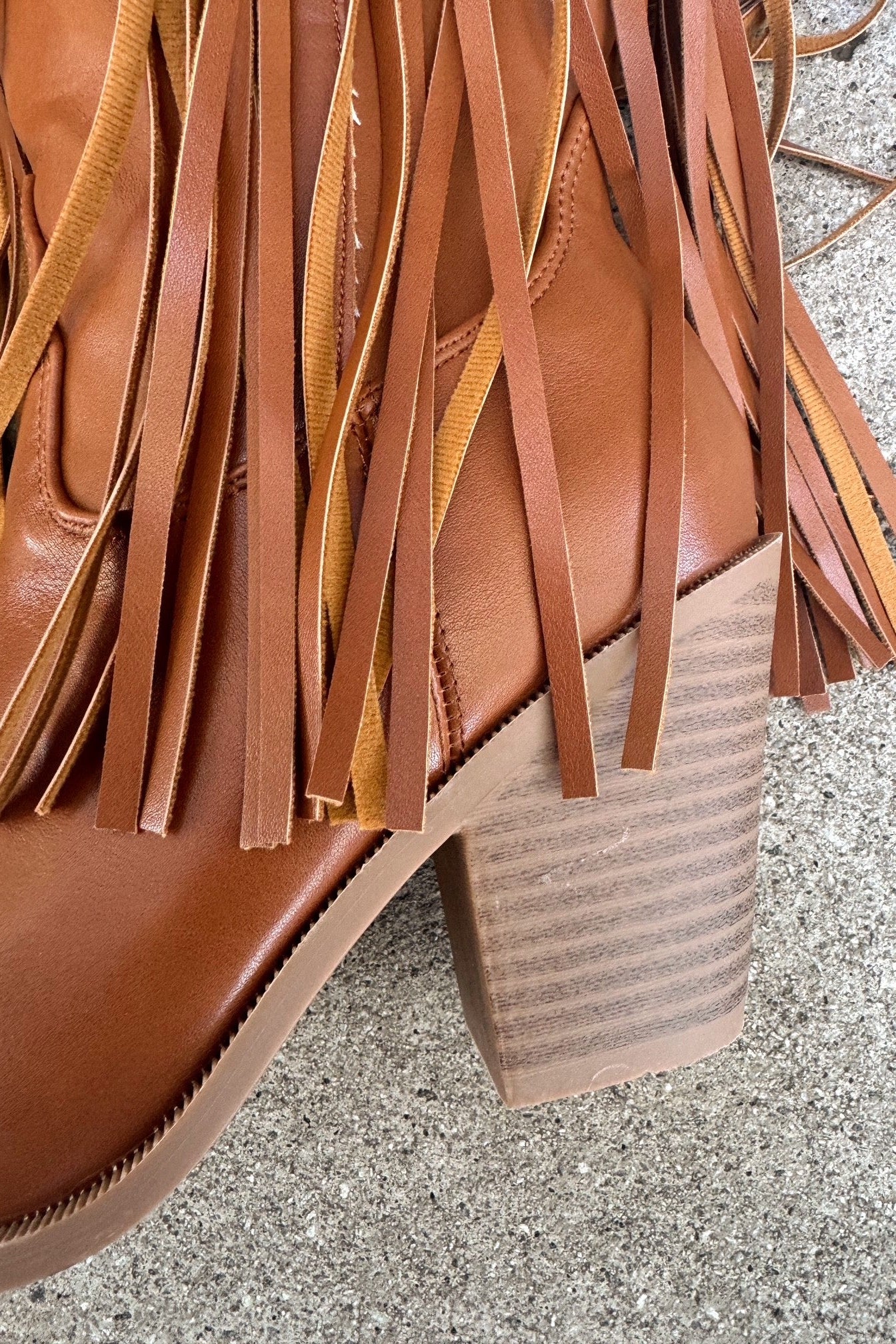 Aubrey Brown Fringe Western Tall Boot - Image 9