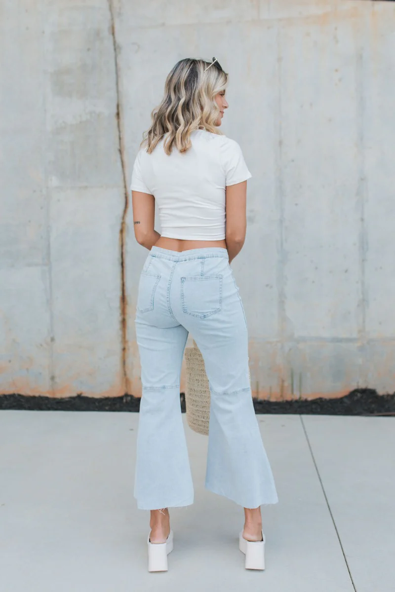 Aubrey Cropped Flare Jeans - Image 6