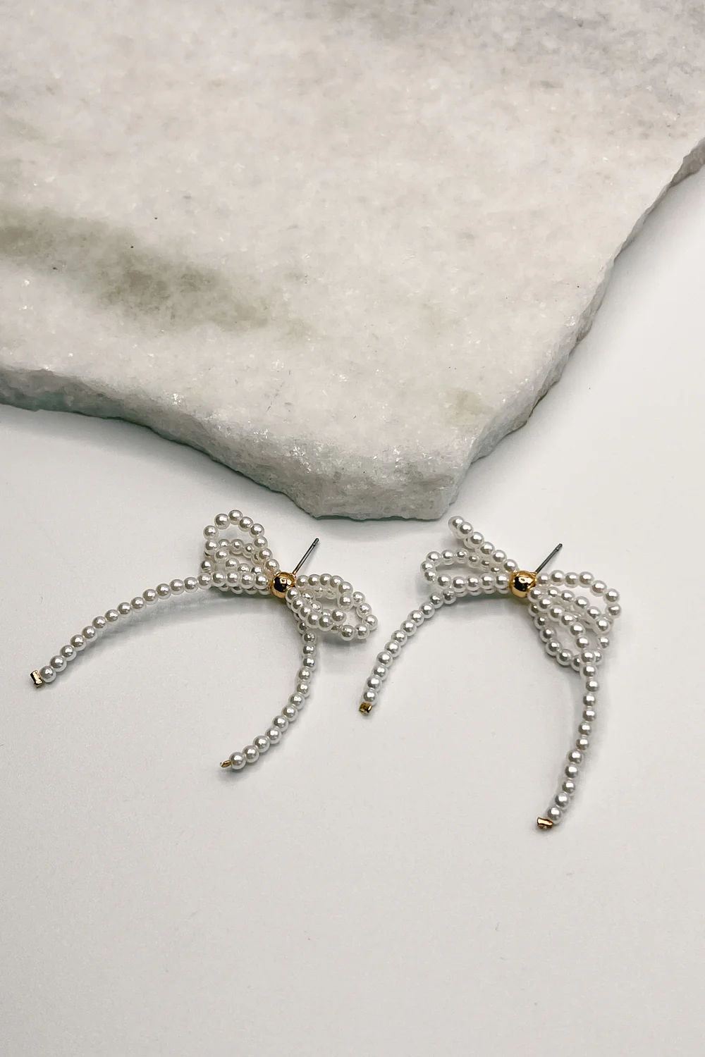 Aubrey Pearl Bow Earrings