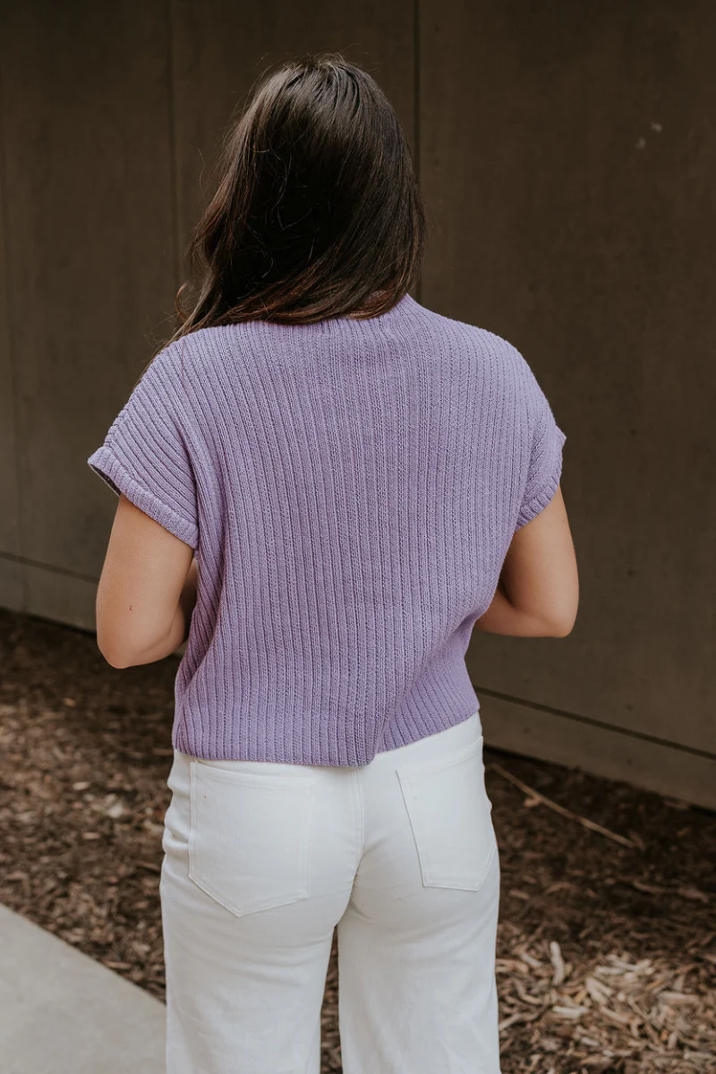 Aubrielle Lavender Sleeveless Sweater - Image 5