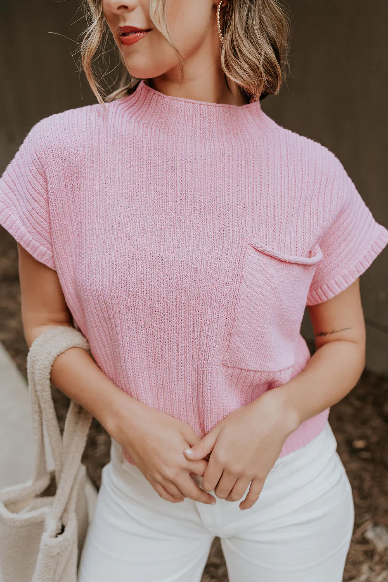 Aubrielle Pink Sleeveless Sweater - Image 4