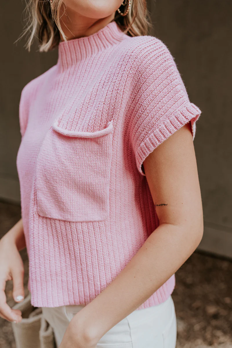 Aubrielle Pink Sleeveless Sweater - Image 5
