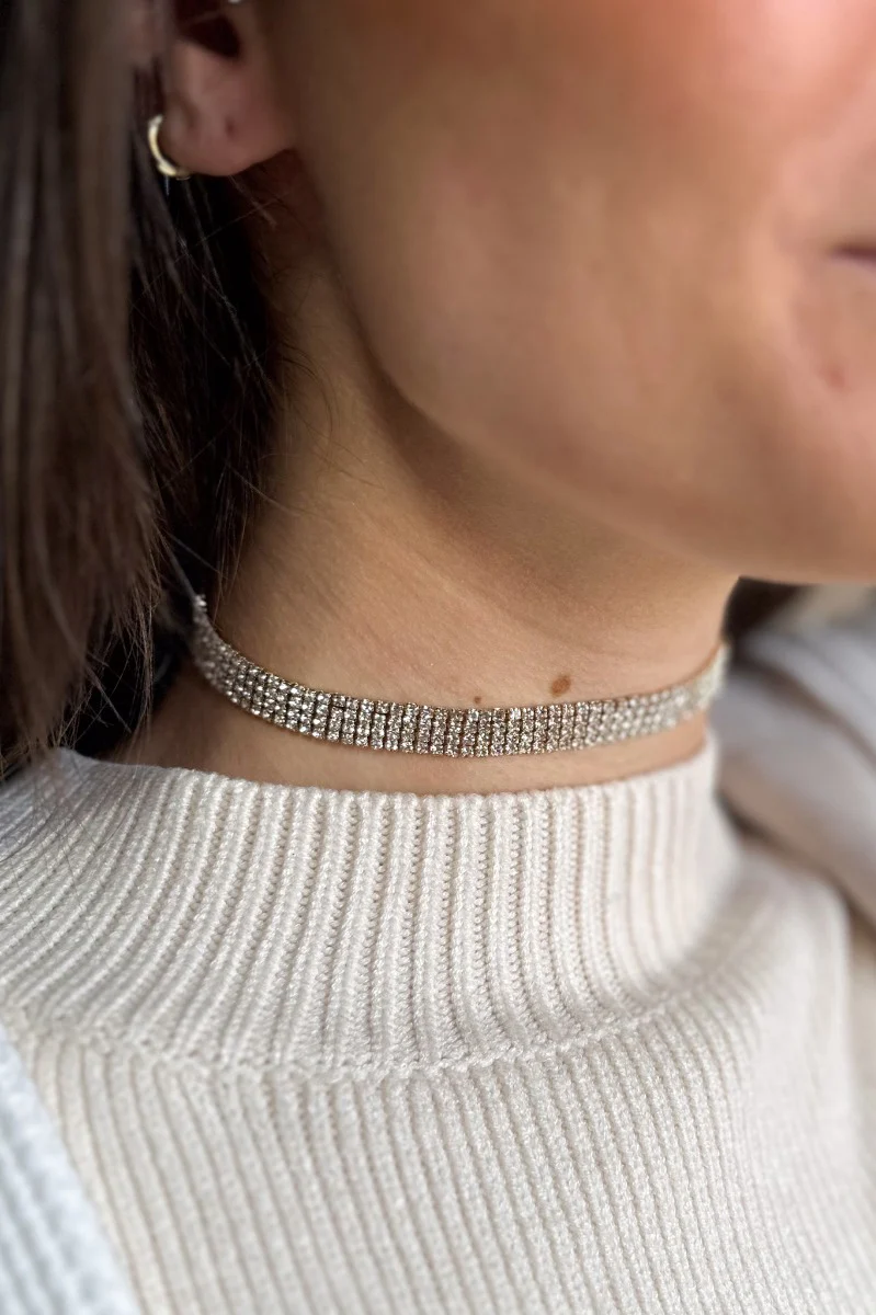 Aurora Rhinestone Chocker Necklace - Image 2