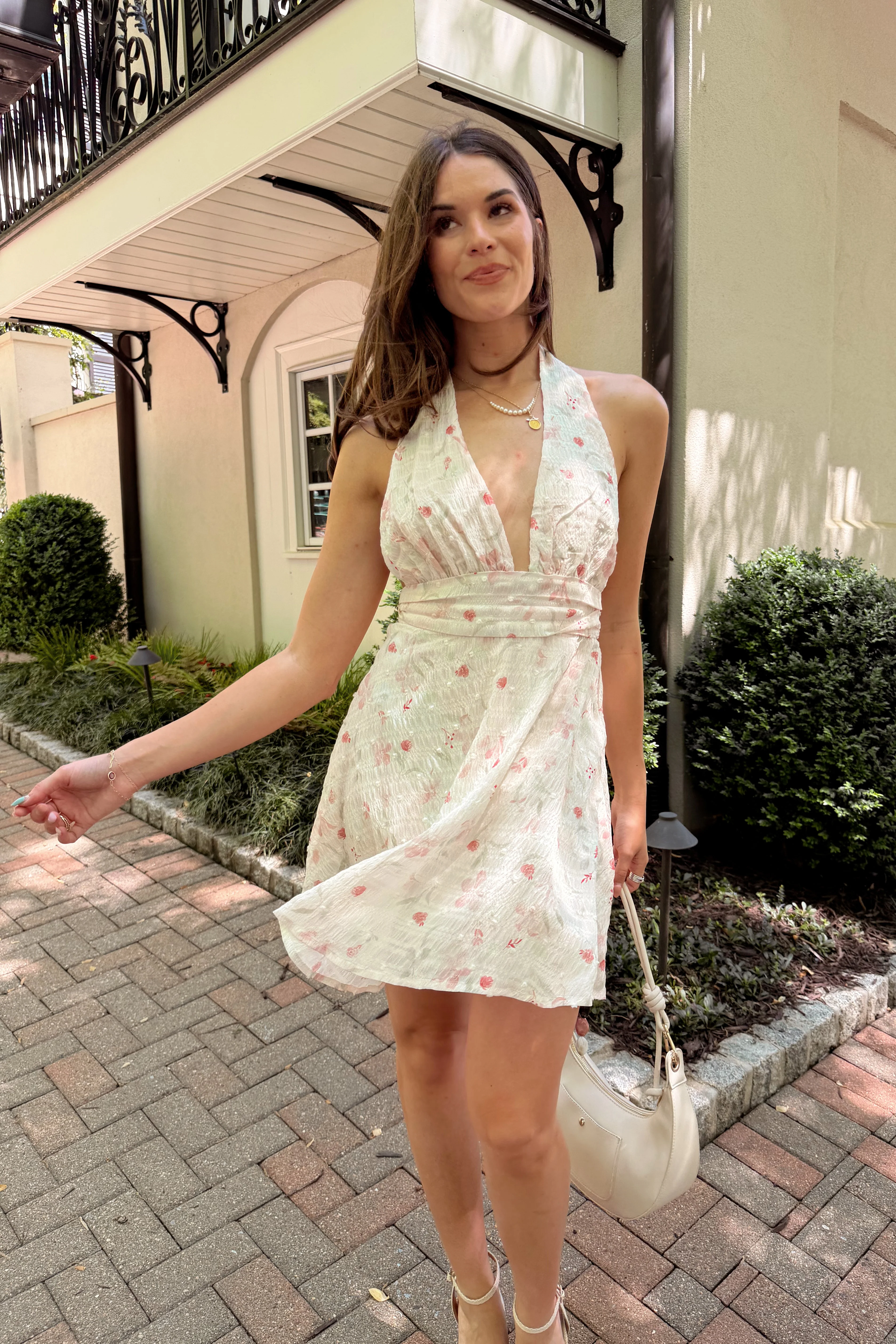 Aurora Rose Multi Floral Mini Dress - Image 3
