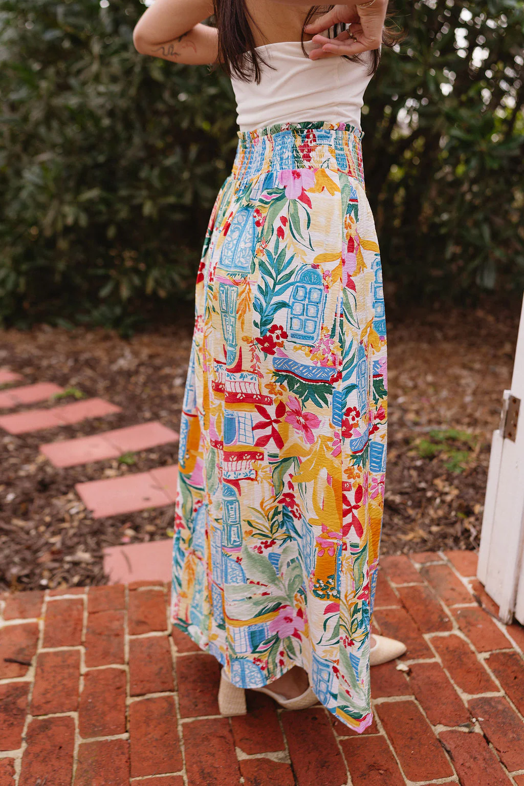 Aurora White Multi Button-Up Maxi Skirt - Image 10