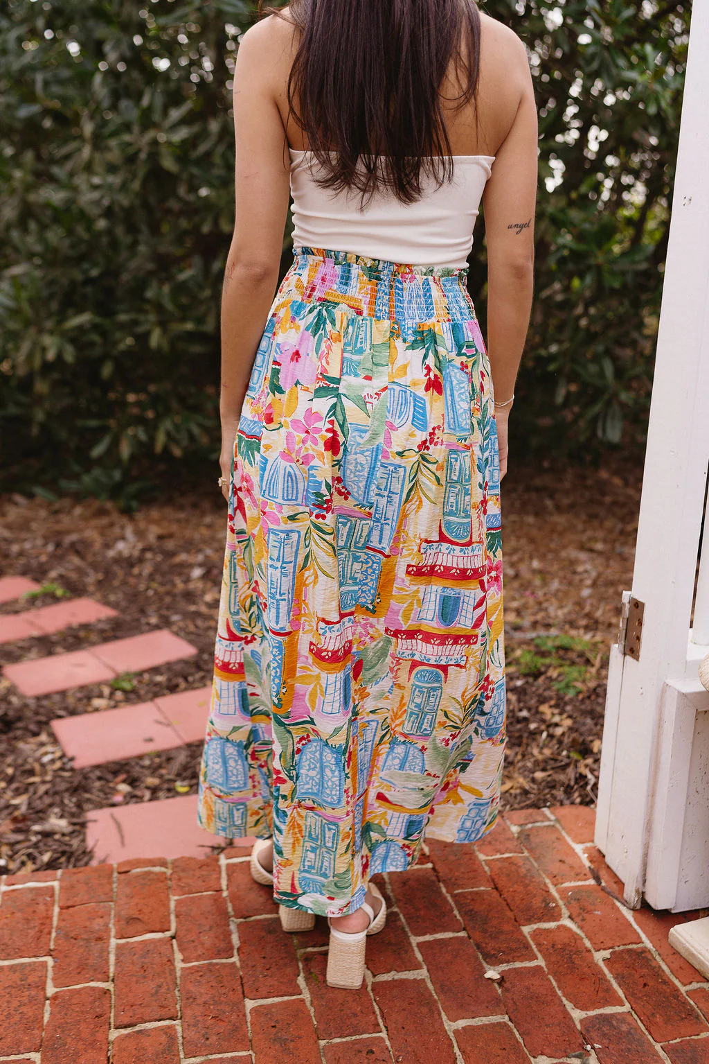 Aurora White Multi Button-Up Maxi Skirt - Image 11